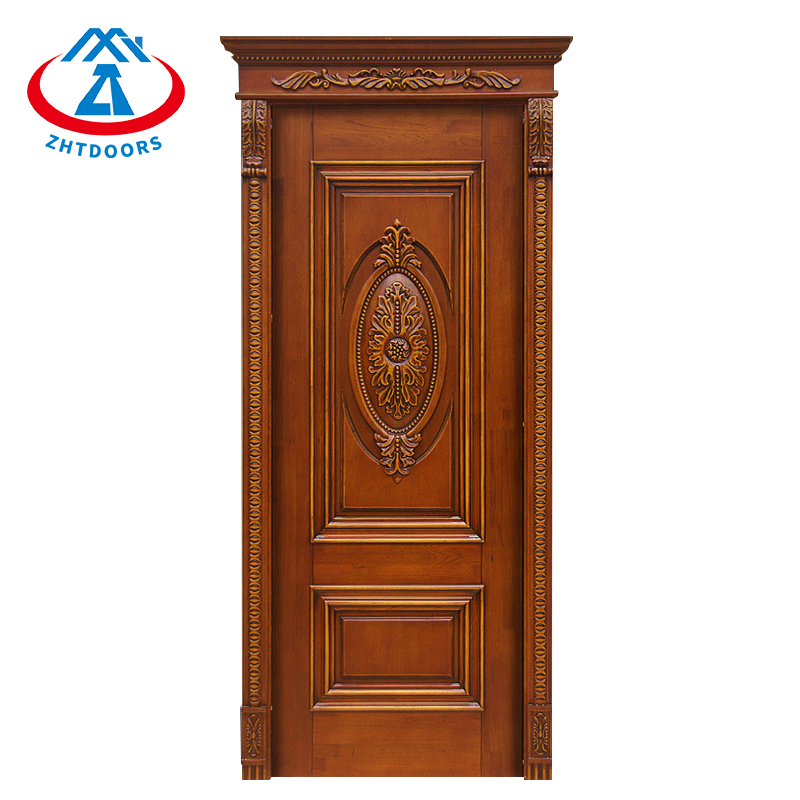 BS Certificated Zhtdoors Residence Exterior Industrial Fire Prevention Modern Wooden Fire Rated Wood Door Frames