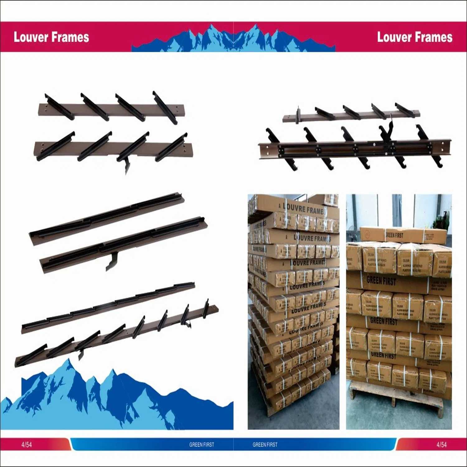 Aluminum Plastic Louver Frames / Shutter Bracket