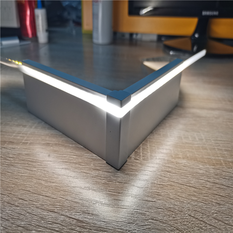 Customized Aluminum Skirting Board with LED Strip Profile Slot Flooring Accessories Baseboard