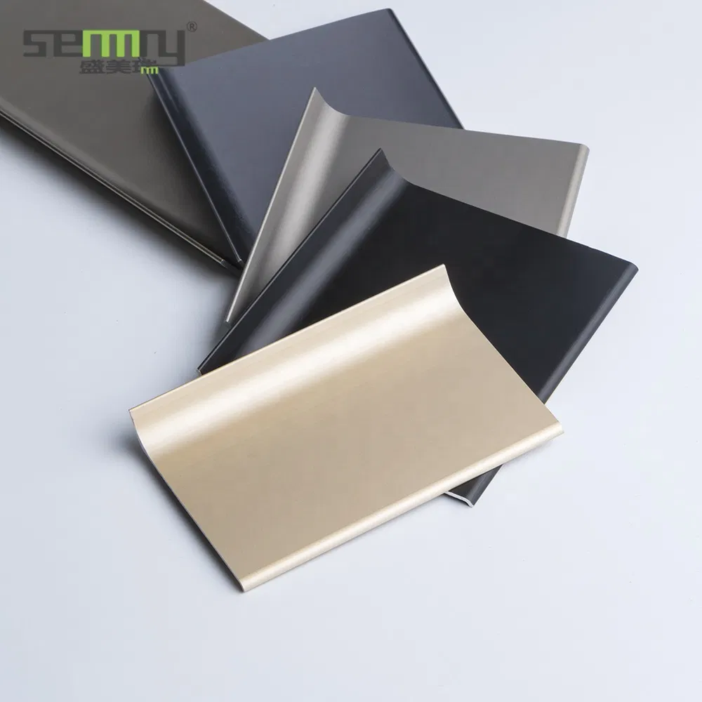 Modern Design Flexible Baseboard Floor Skirting Board Wood Grain Surface Metal Aluminum Alloy