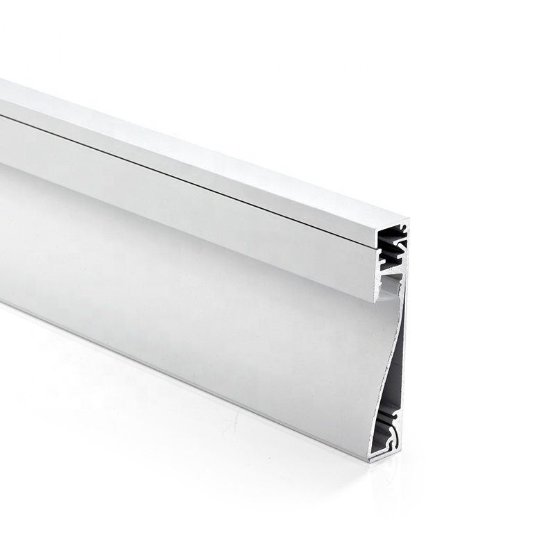 W16xh80mm V Slot LED Aluminum Extrusion Profile Skirting LED Channel for Baseboard LED Lighting