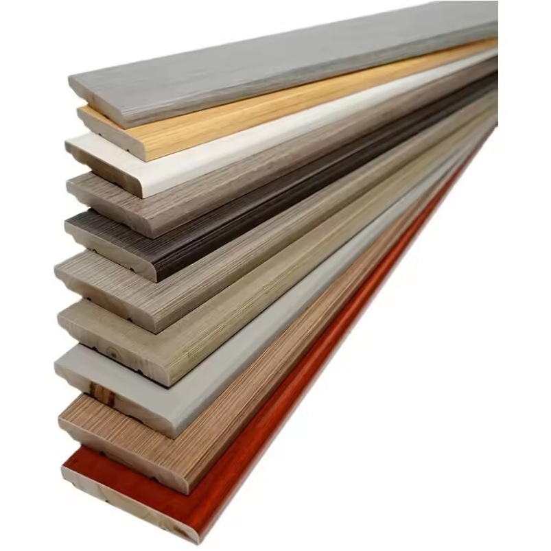 Modern White Primed Waterproof Wooden Baseboard Factory Price