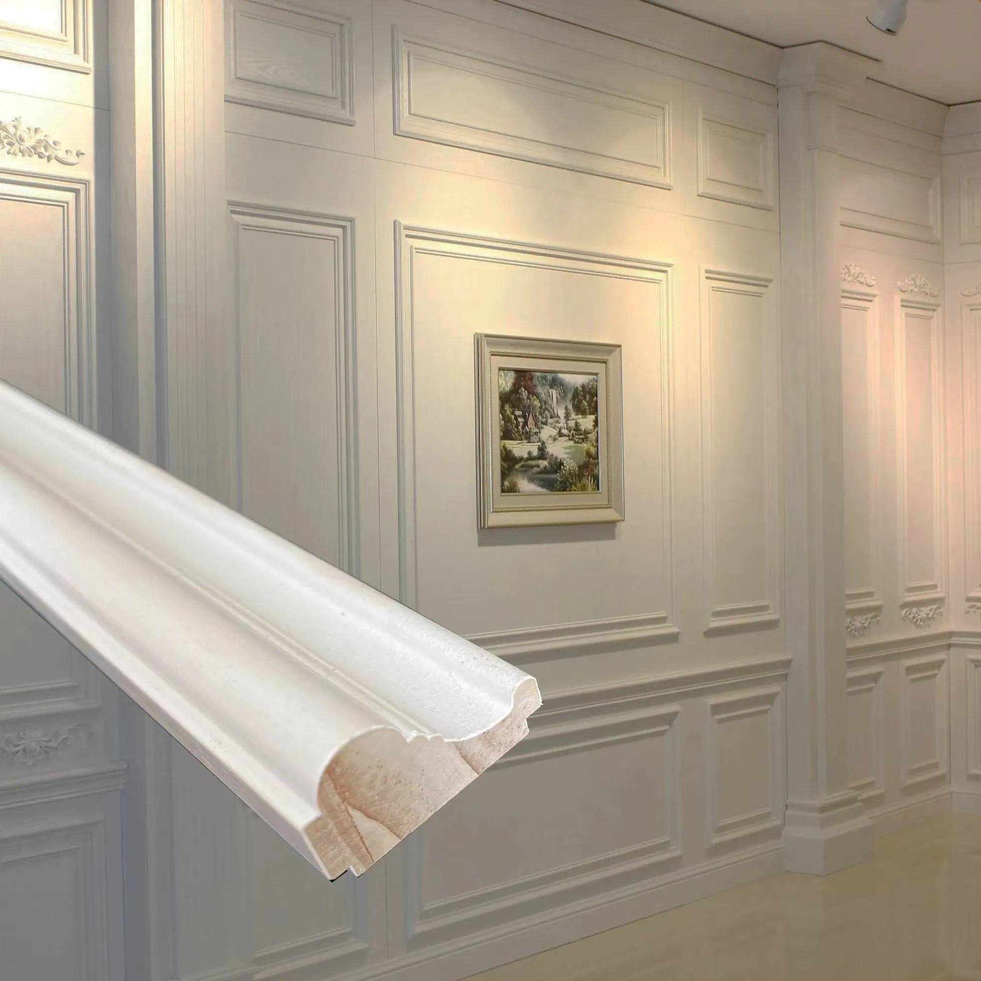 Skirting Wood MDF Pine Mouldings White Primed Baseboard Waterproof Mouldings Interior Decoration Material Mouldings Base Board