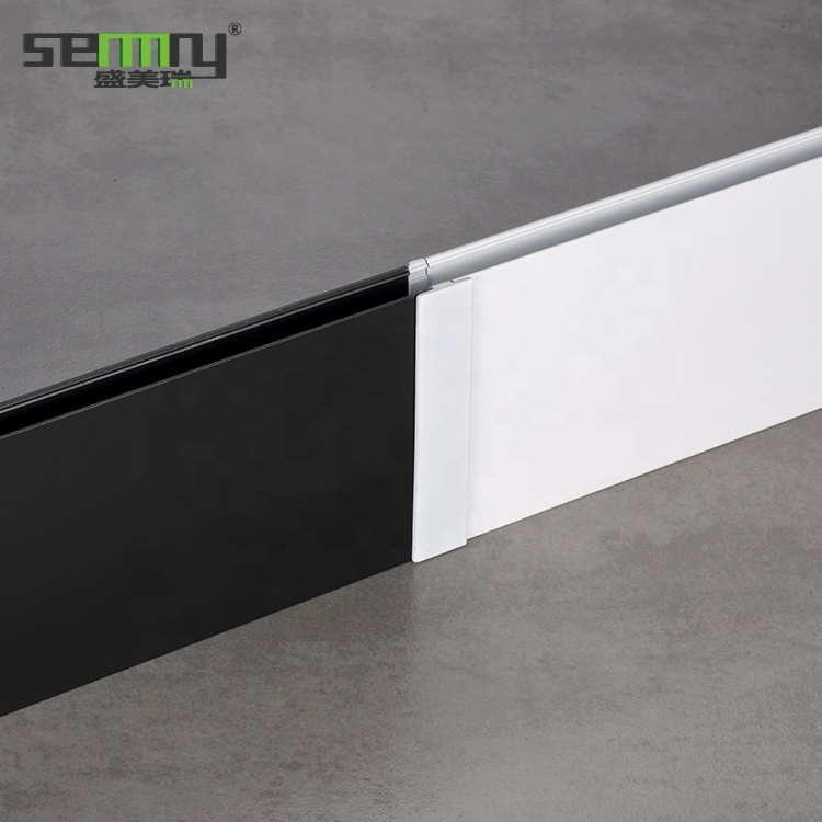 Aluminium Alloy Profile Floor Accessories Baseboard LED Aluminum Skirting with LED Light Strip