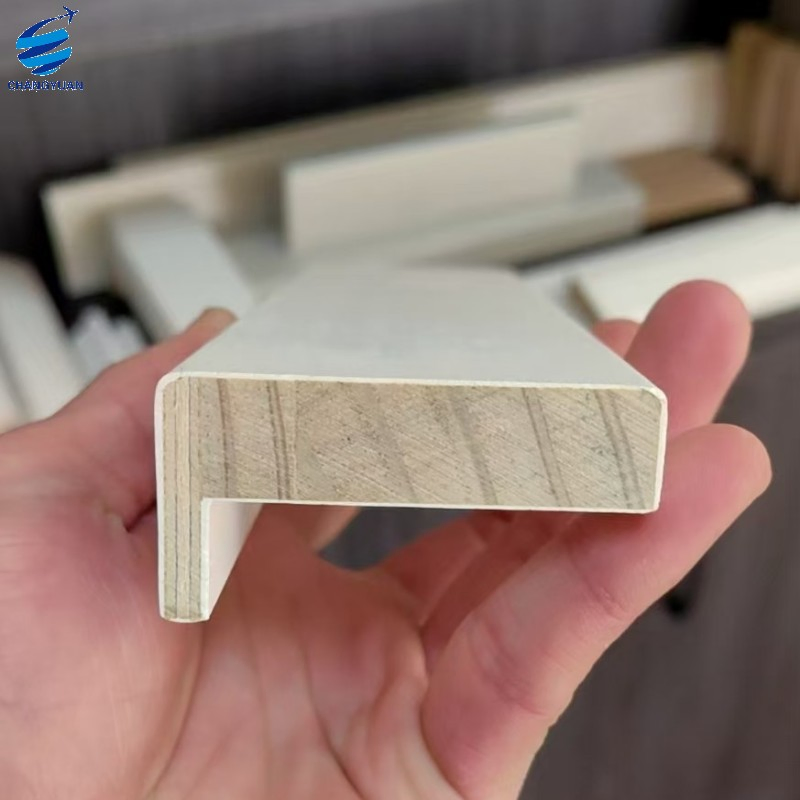 Wear Resistant Baseboard Moulding Crown Flat Trim Wood Decorative Ceiling Mouldings White Primed Wooden Crown Moulding Solid Wood and MDF Cornice Molding