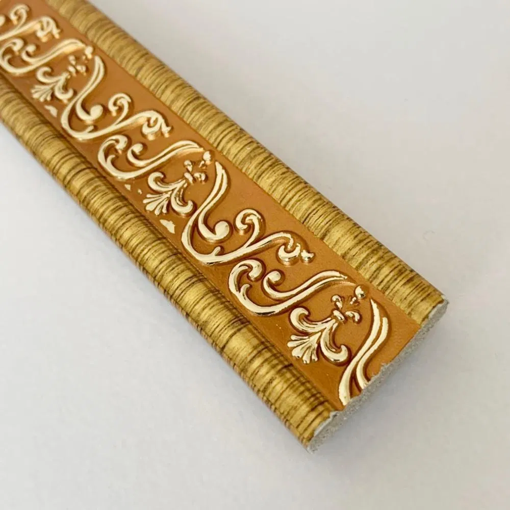 Construction Chair Rail Moulding Waterproof Plastic Champagne Color Moulding