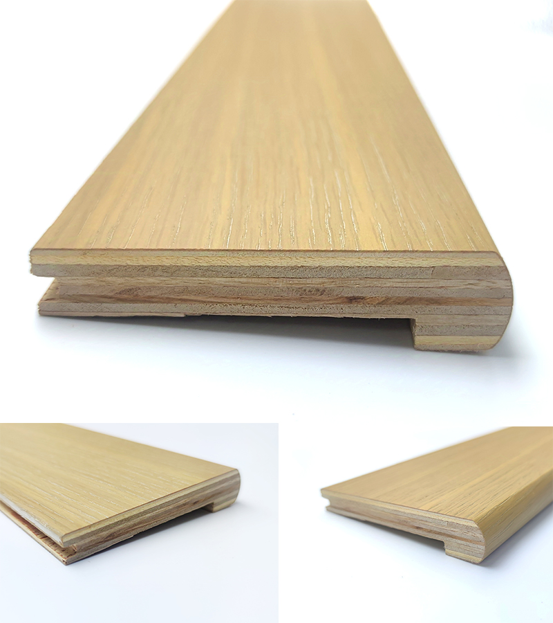 Premium Wide Oak Brushed Multi-Layer Stair Tread for Staircases