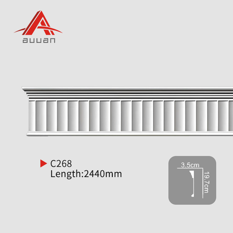 Factory Hot Sell Polyurethane Chair Rail Moulding Carved Flat Moulding for Wall Decor