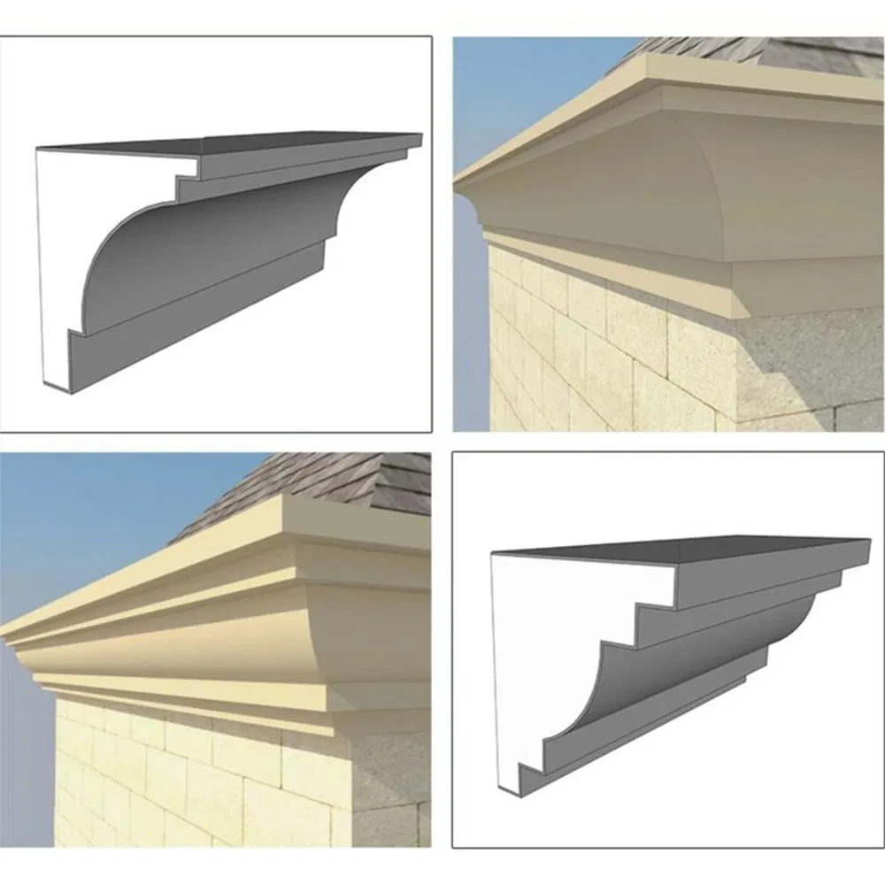 Custom Expanded Polystyrene Decoration Line Wall Frame Crown Cornice EPS Decorative Moulding