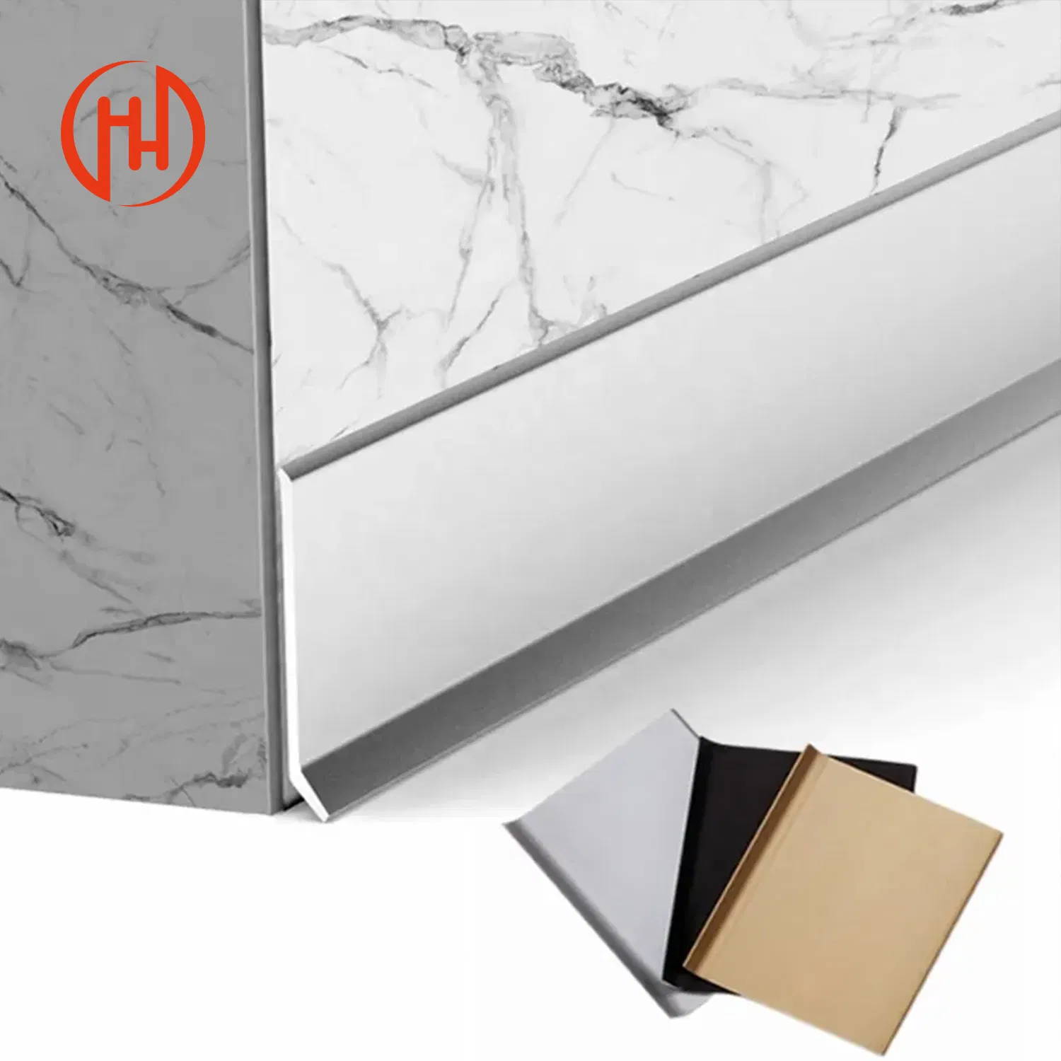 Aluminum Alloy Profile Moulding Aluminium Floor Waterproof Polished Skirting Board