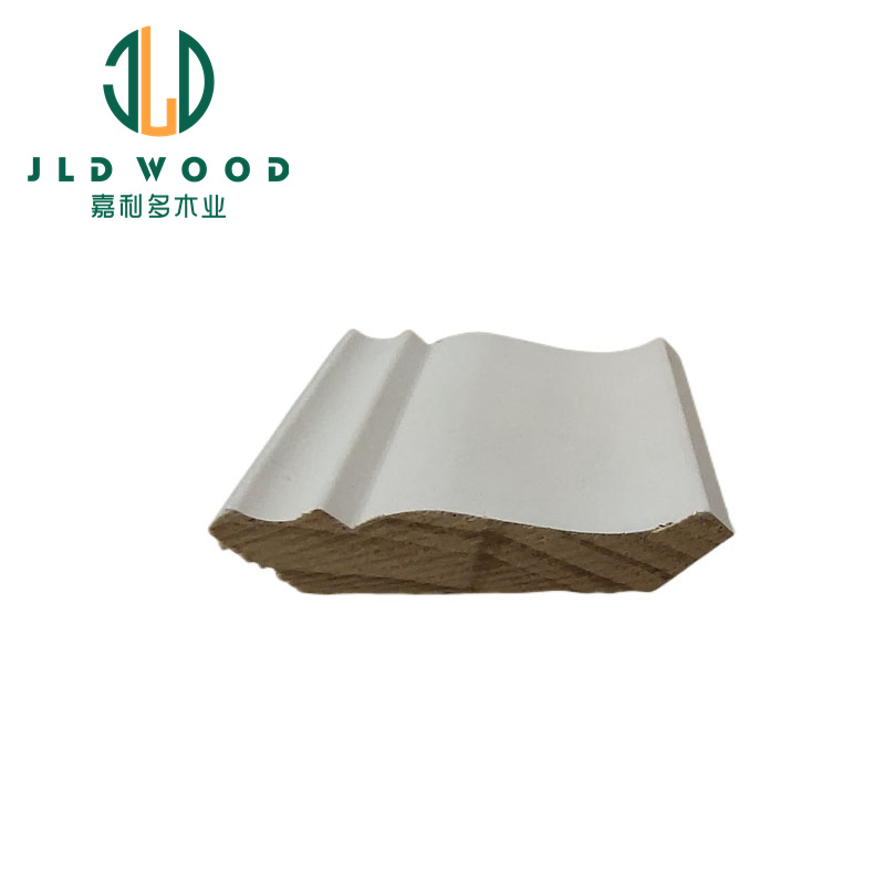 Wholesale Custom Modern White Primed Solid Wood Radiata Pine MDF Skirting and Baseboard Wooden Moulding for Indoor Use