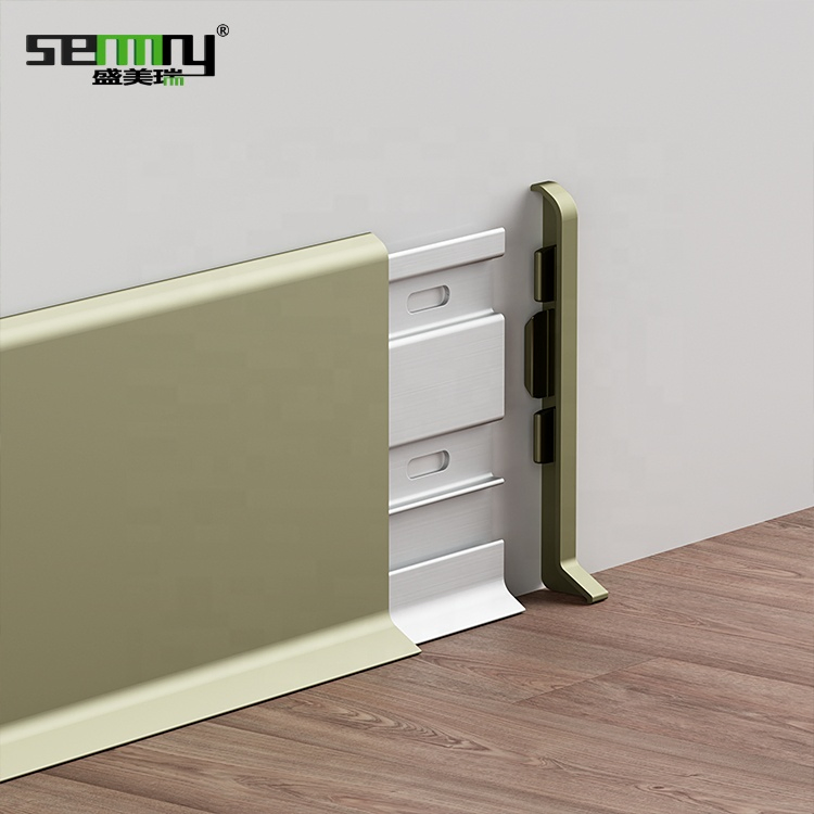 Edged Lines Skirting Baseboard Tile Aluminum Wall Skirting Board Baseboard Waterproof