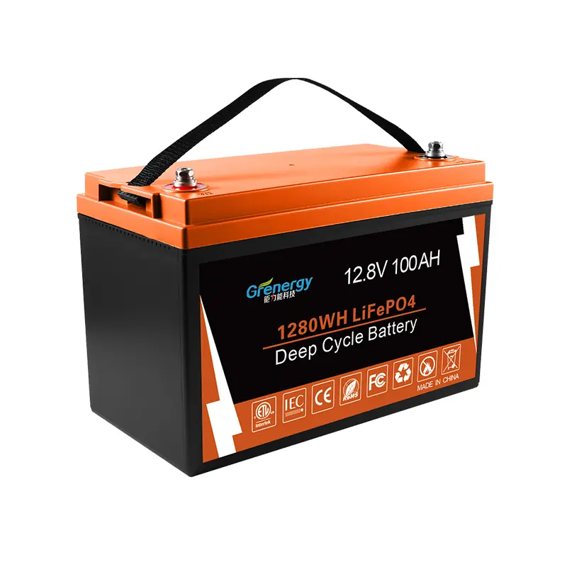 Buy 12.8V 100Ah LiFePO₄ RV Battery for House Power Manufacturer, Exporter