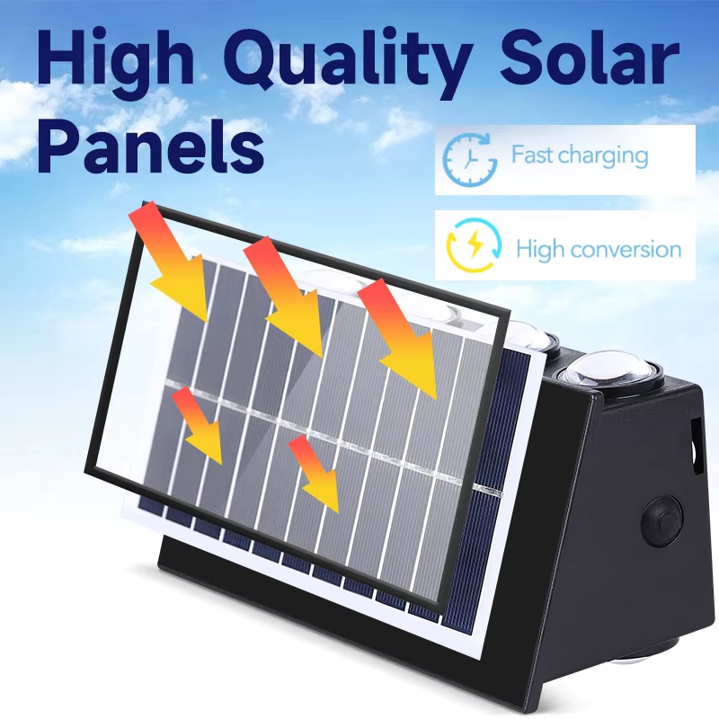 Modern Motion Sensor Security Energy Emergency Waterproof Garden Solar Home Light, LED Powered Outdoor Wall Lamp