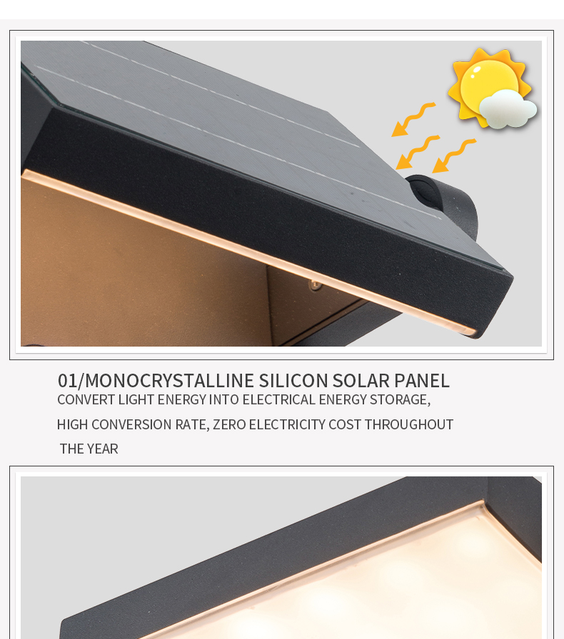 Quality Led Garden Fence Solar Wall Lamp Rotatable Solar Powered Street Address Motion Sensor Lights