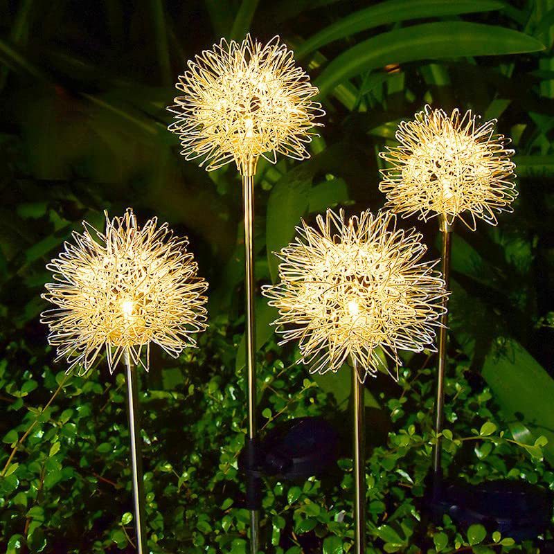 Dailu Outdoor Waterproof Landscape Decoration Lighting Color-Changing Solar Flower Led Dandelion Garden Lights