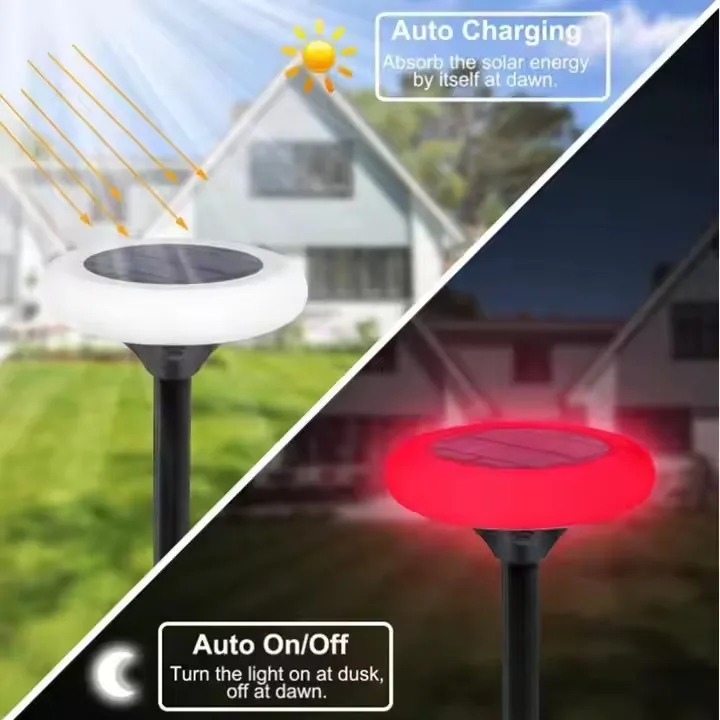 Solar Fairy Colorful Ground Outdoor Pathway Christmas Garden Landscape Lighting