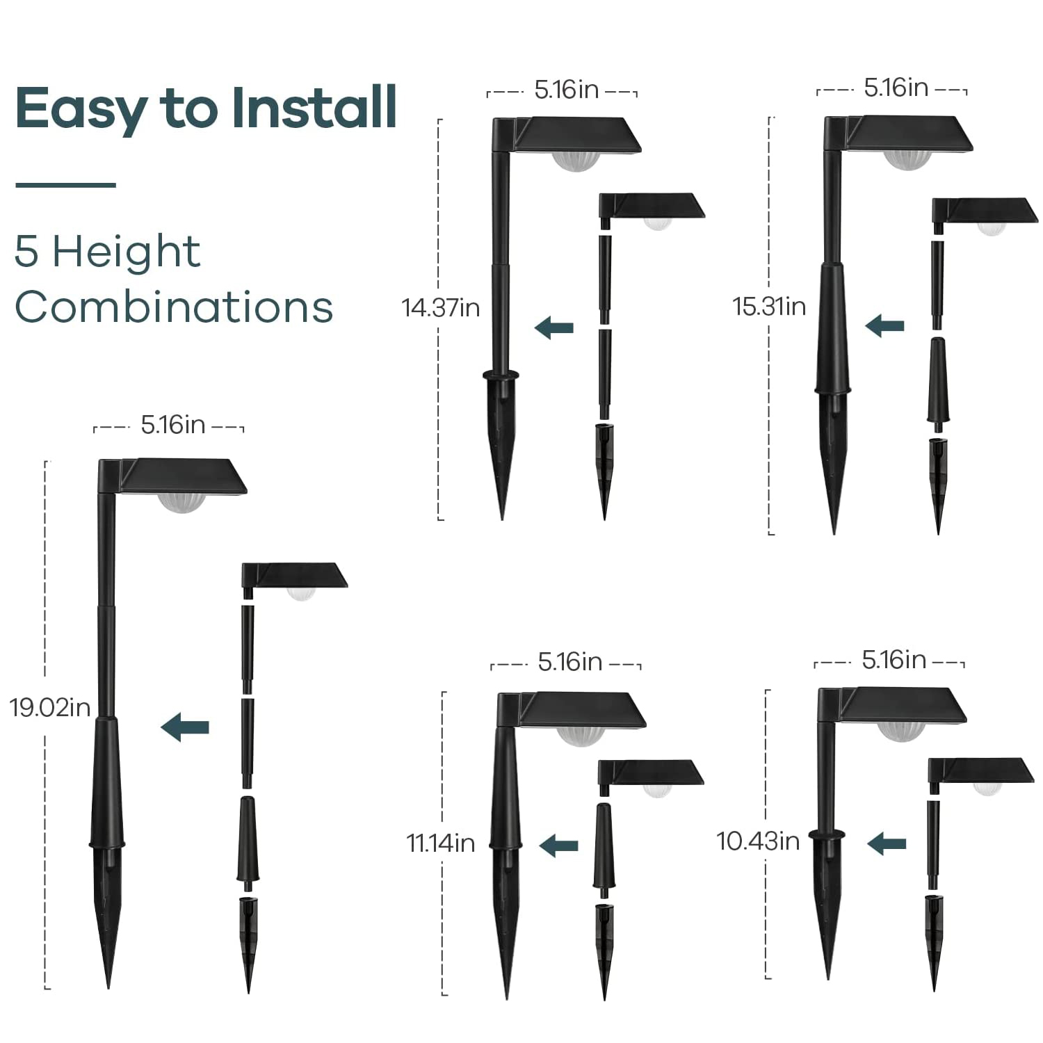 IP65 Waterproof LED Solar Garden Lights Outdoor Courtyard Lawn Pathway Light For Park And Landscape Decoration