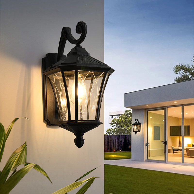 Outdoor Waterproof Solar Frosted Glass Wall Light for Garden Courtyard Terrace Gate &amp; Balcony
