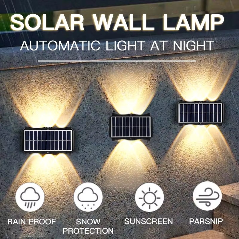 Modern Motion Sensor Security Energy Emergency Waterproof Garden Solar Home Light, LED Powered Outdoor Wall Lamp
