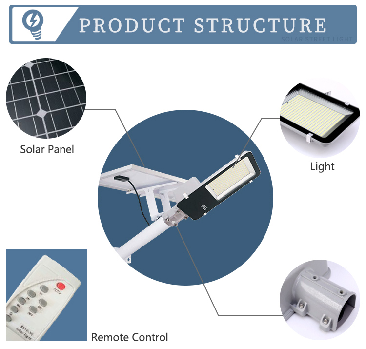 Outdoor Solar Smart Street Light Remote Control And Day And Night Sensor Ip67 Waterproof 50w 100w 200w 300w Led Street Light
