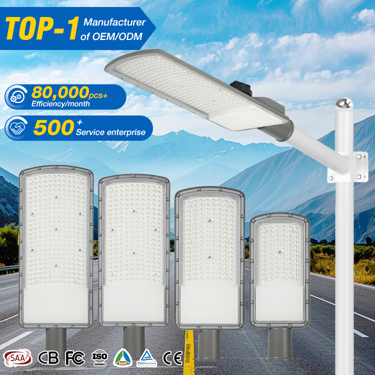 IP65 Waterproof Outdoor Commercial Public Road Parking Lot Lighting Die Casting Aluminum 50w 100w 150w 200w LED Street Light