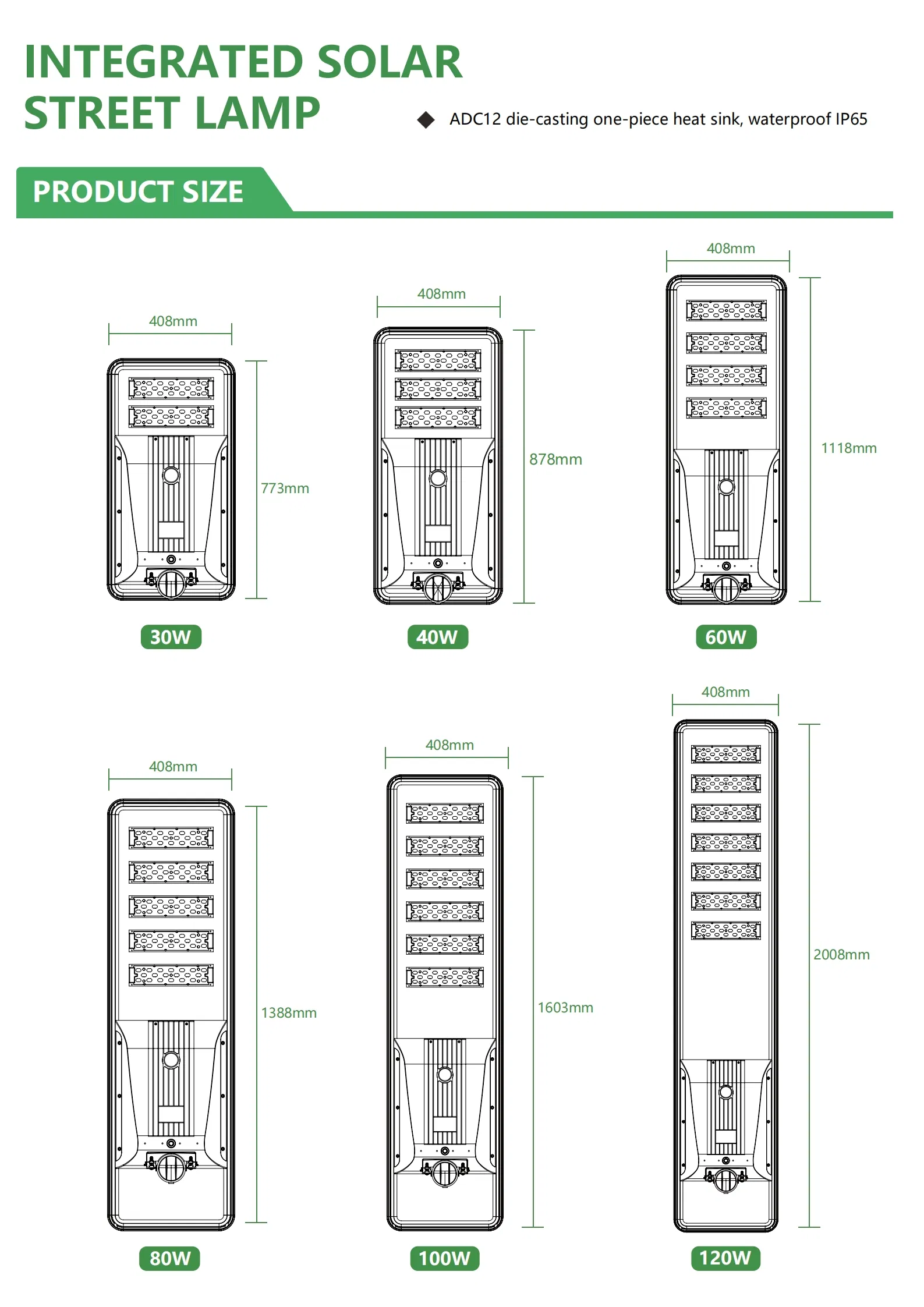 Integrated Solar Street Light Details