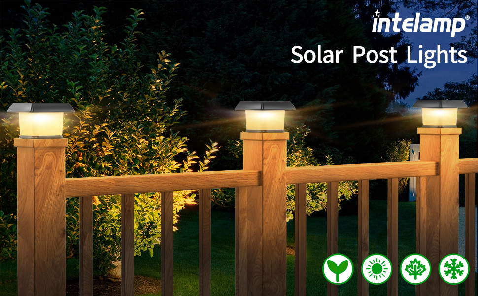 Solar Post Light Detailed Style 1