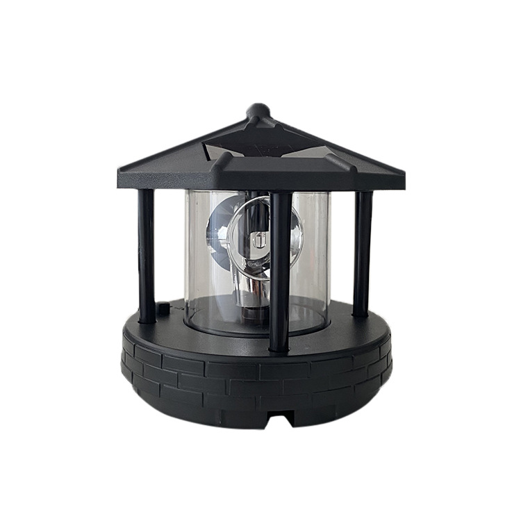 New Solar Rotating Lighthouse Beacon LED Lights Pastoral Design For Outdoor Garden Courtyard Lawn Balcony Decoration