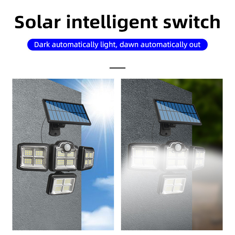 Jochebed New Arrival Solar Decor Wall Light 198 LED Sensor Lights 6-8 Hours IP65 Rated for Garden &amp; Outdoor Use