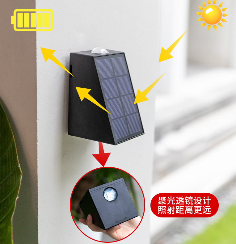 GOOD QUALITY New Solar Wall Lights LED Outdoor Garden Villa Courtyard Wall Decoration up and Down Glow Lamp Wash Wall Lamp