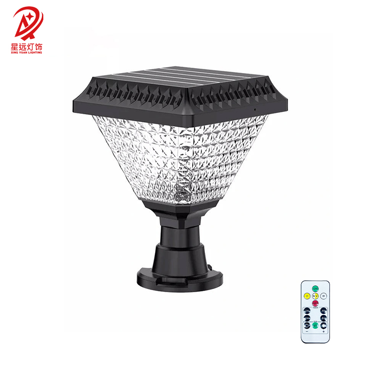 Wholesale High Brightness IP65 Remote Control LED Pillar Light Solar Powered Waterproof Garden Lawn Yard Outdoor Lighting