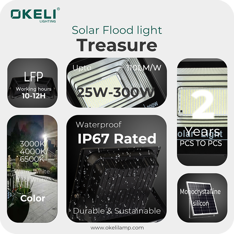 Super Bright IP67 Solar Flood Light Outdoor Waterproof Led Solar Flood Lights 25w 40w 60w 100W 200W 300w Solar Flood Light