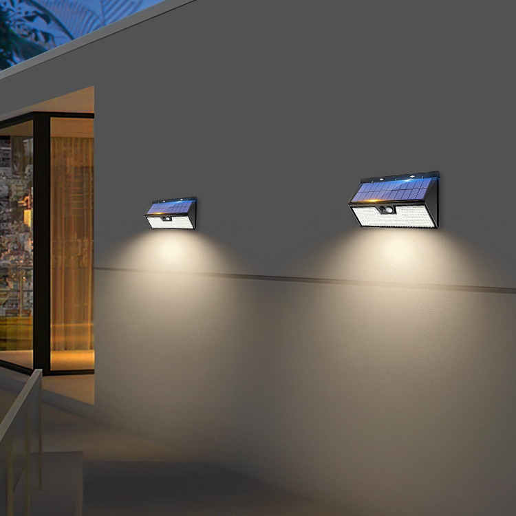 318LED Solar Powered Motion Sensor Outdoor Wall Lights IP65 Waterproof for Garden Yard Home Security Lighting