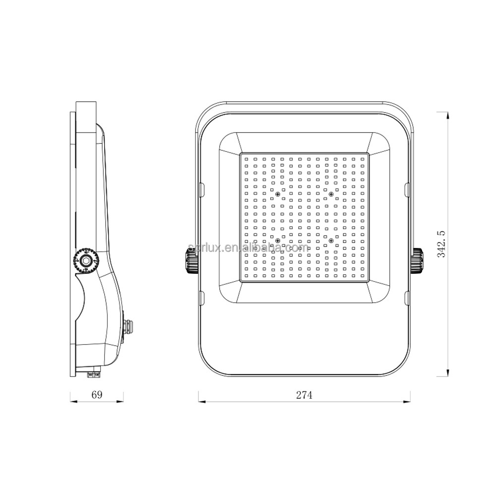 SP-FL03 -150W 3 CCT Selectable LED Flood Light with 3000K 4000K 6000K Adjustable Function for Outdoors