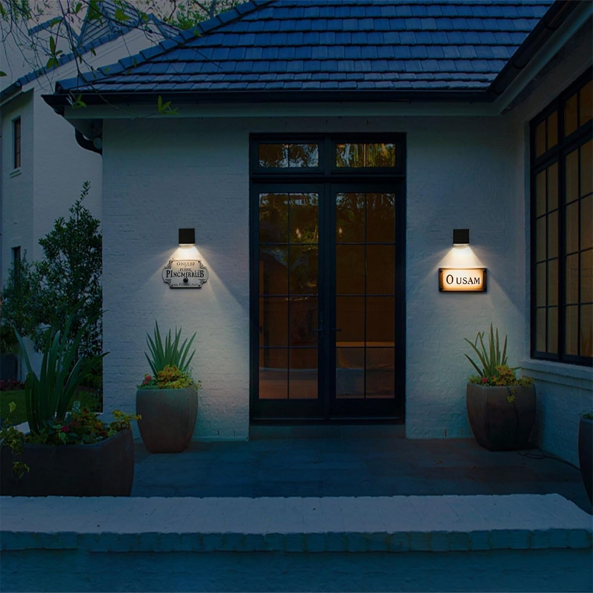Solar Wall Lights Fence Light LED Waterproof Outdoor Garden Modern Sconce Atmosphere Night Lighting Home Exterior Up Auto Sensor