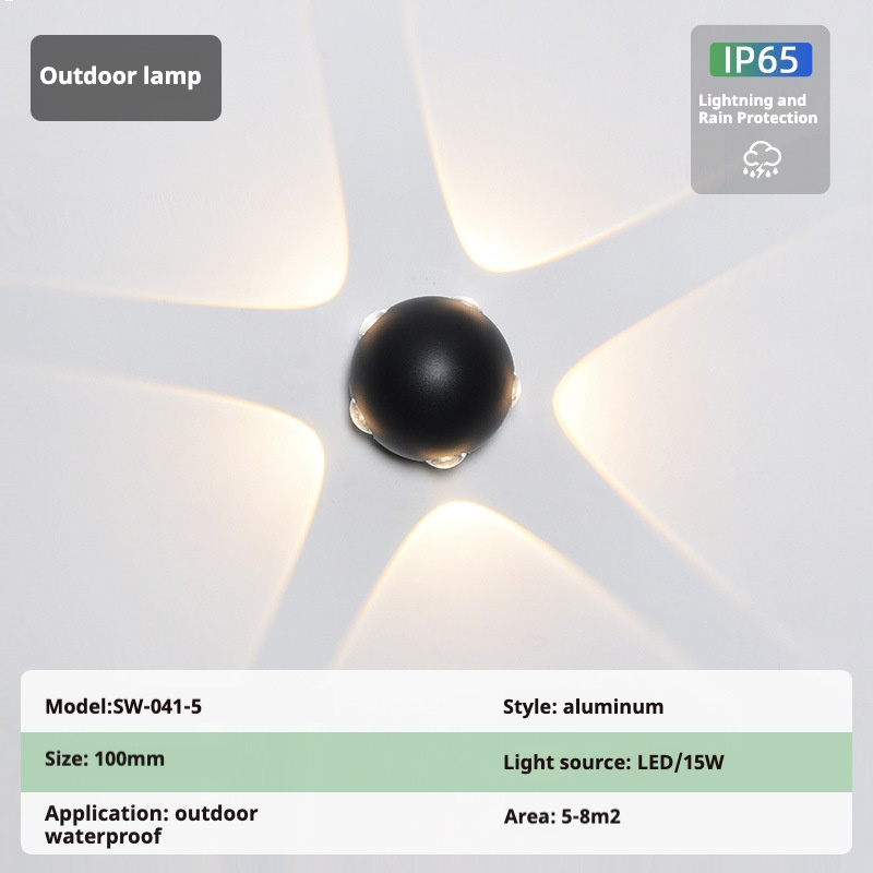 Modern Outdoor &amp; Indoor LED Wall Light IP65 Up And Down Waterproof Wall Lamp For Home Decor Mounted Garden