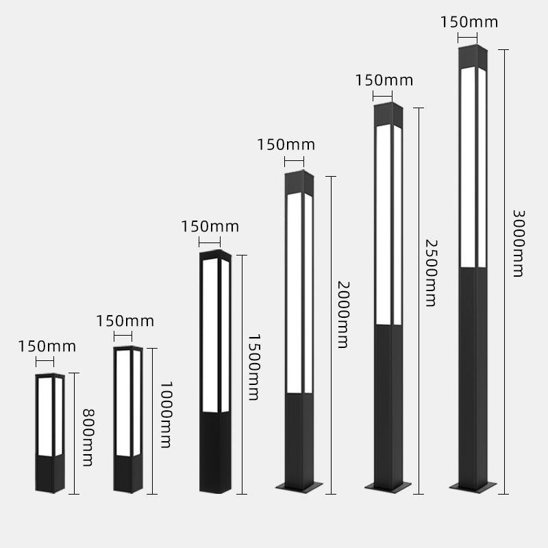 Led Outdoor Lighting Street Light 30w 60w Aluminum Profile Lamp Pole 3m 4m 8m Yard Pathway Lawn Driveway Factory Customization