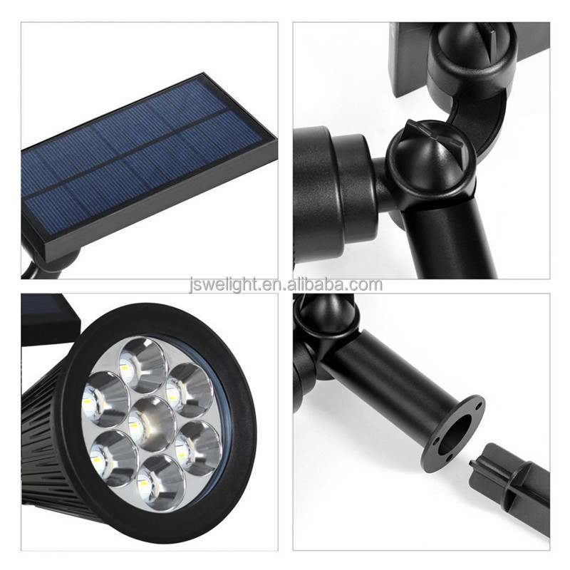 Black IP65 Waterproof Solar Garden Spot Light Landscape Outdoor Solar Led Spotlight For Trees