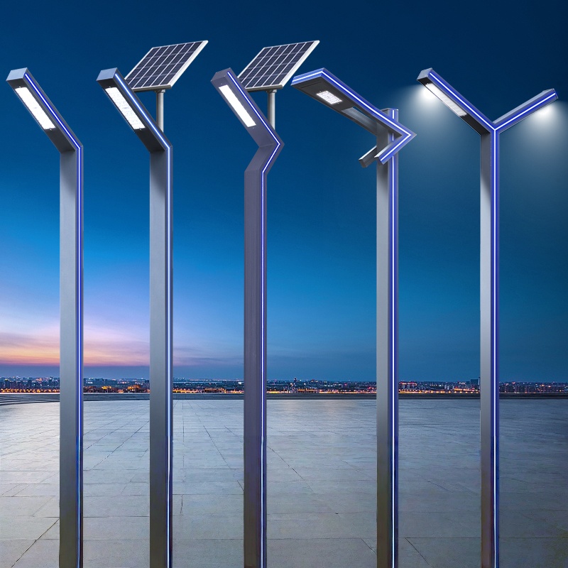 Solar IP65 Rated Road Garden Lights Outdoor Aluminum Profile Landscape Lights with 7-meter Shaped Design High Luminous Flux