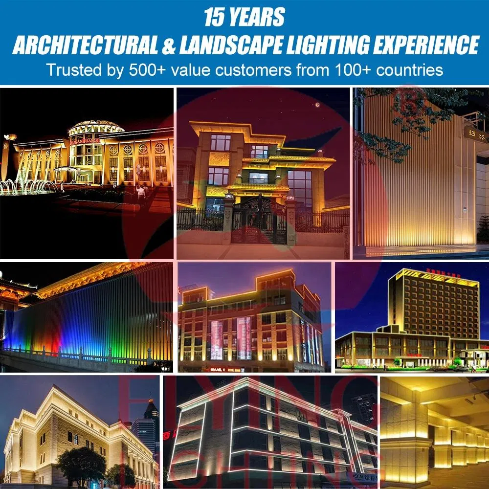 Exterior RGB Aluminum Wall Washer Light IP65 Waterproof Outdoor LED Linear Commercial Building Wall Wash Lighting