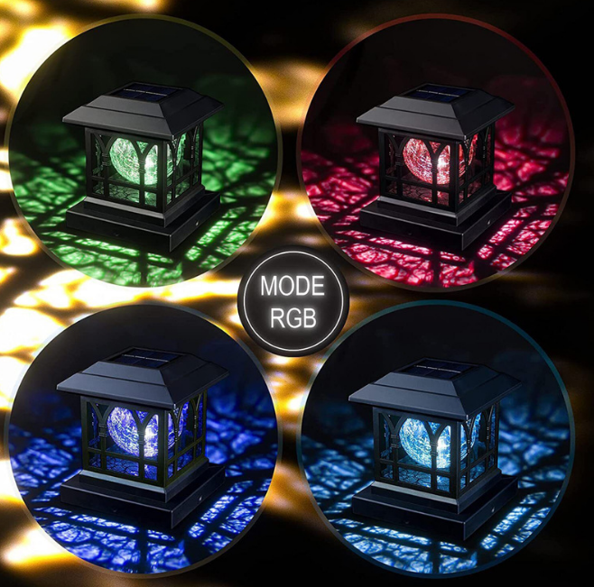 New Solar Post Cap Light Led Garden Fence Light Crack