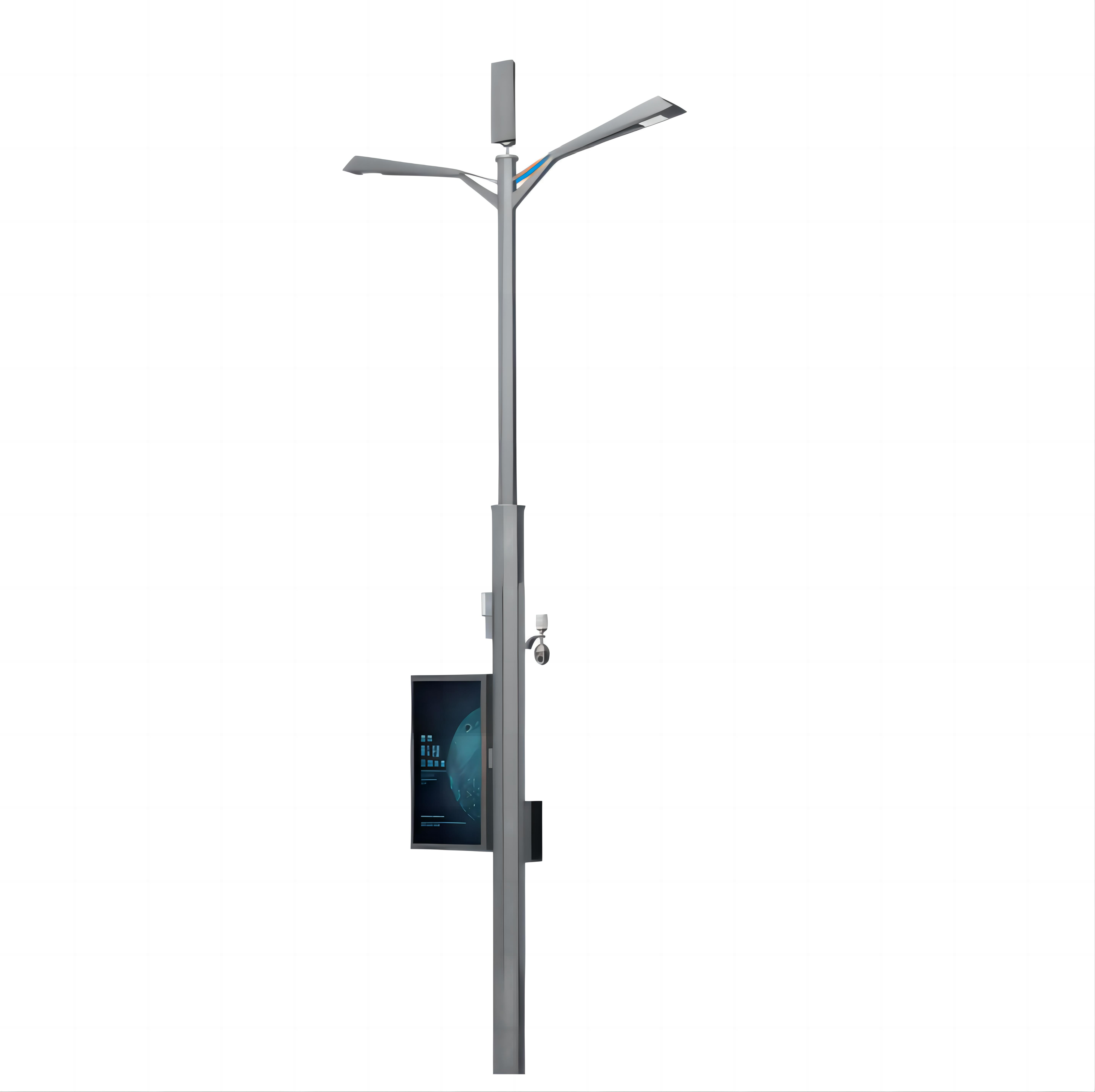 Multi-function Integrated Solar Street Light Remote Monitoring Camera Smart System IP65 Waterproof Aluminum