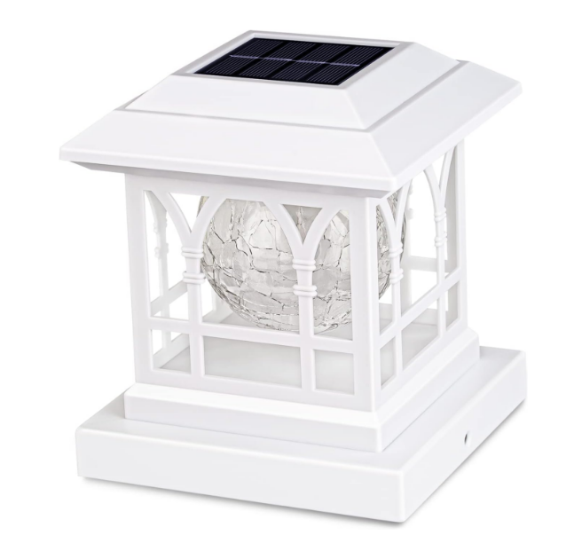 New Solar Post Cap Light Led Garden Fence Light Crack