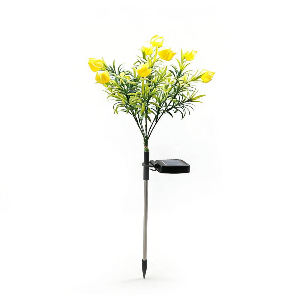Solar-powered Gardenia Flower Lamp Outdoor LED Garden Decoration Lawn Light Spike Atmosphere Light