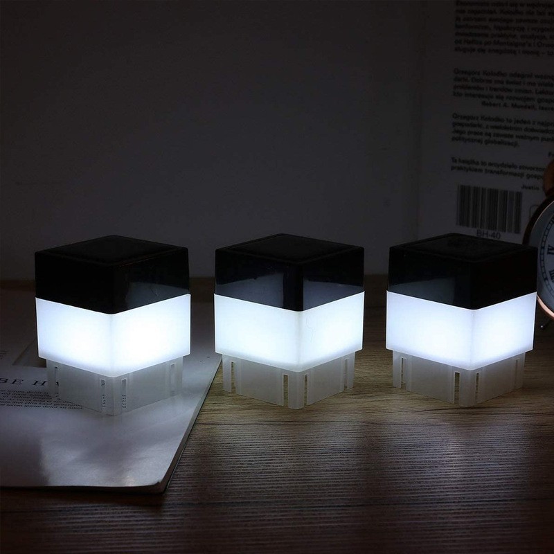 Outdoor Solar LED Post Cap Lights IP65 Fence Lanterns for Wood Poles Square Aluminum 50*50 Solar Fence Post Cap Lighting