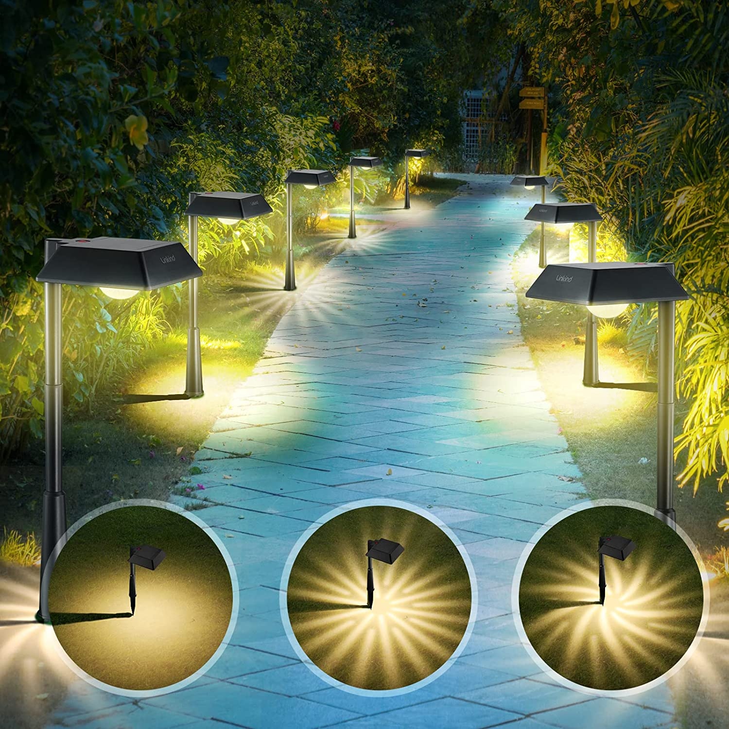 IP65 Waterproof LED Solar Garden Lights Outdoor Courtyard Lawn Pathway Light For Park And Landscape Decoration