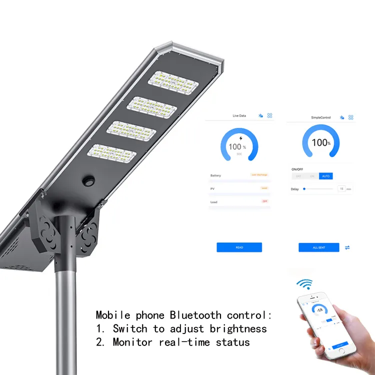 New Outdoor Waterproof 60w 80w 100w 120w Integrated All In One Led Solar Street Light