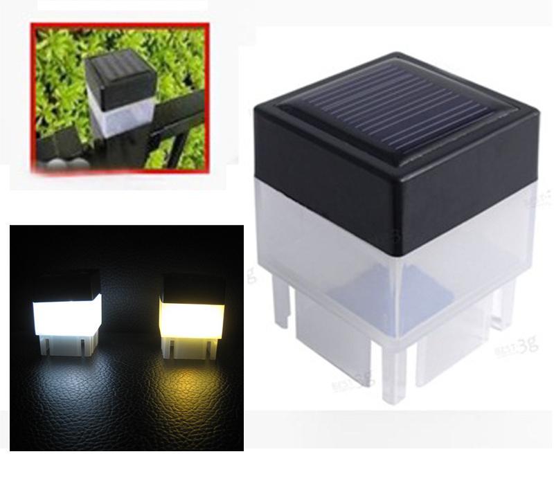 Outdoor Solar LED Post Cap Lights IP65 Fence Lanterns for Wood Poles Square Aluminum 50*50 Solar Fence Post Cap Lighting