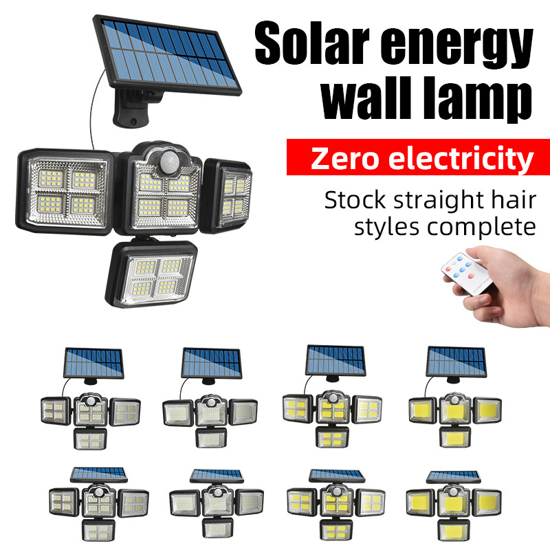 Jochebed New Arrival Solar Decor Wall Light 198 LED Sensor Lights 6-8 Hours IP65 Rated for Garden &amp; Outdoor Use